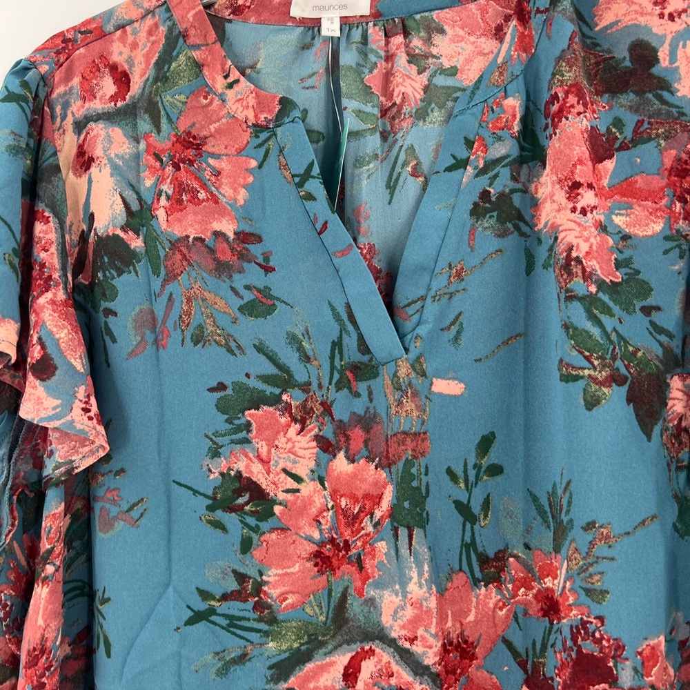 Maurice’s Atwood Flutter Sleeve Blouse new 1X - Picture 8 of 14